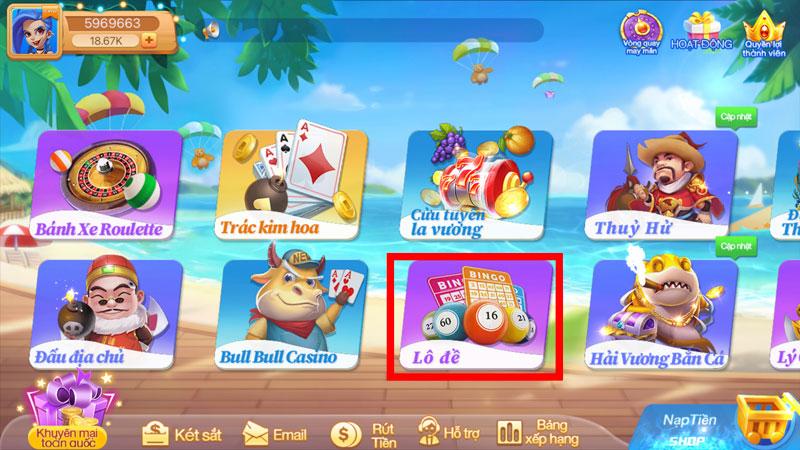 Lô đề 2D, 3D, Lotto là loại hình mới tại sảnh lô đề Vi68