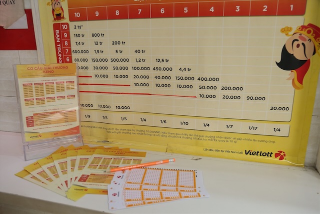 Keno Vietlott với cơ cấu giải thưởng được chia theo từng bậc