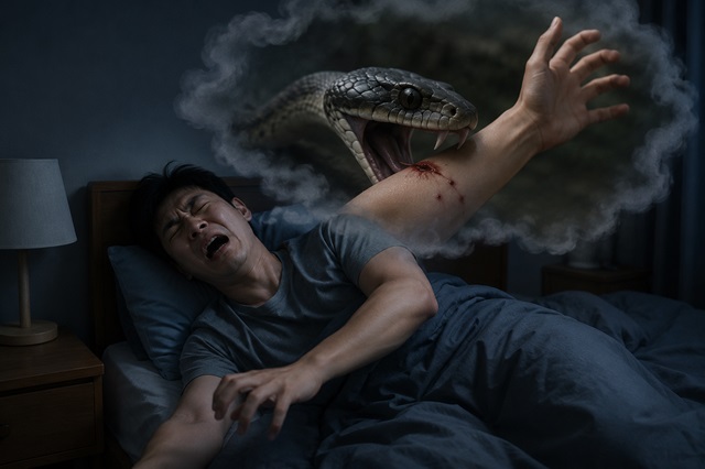 Giấc mơ bị rắn độc cắn mang đến cảm giác hoảng loạn và sợ hãi chưa từng có
